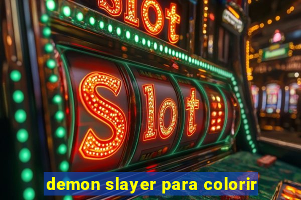 demon slayer para colorir